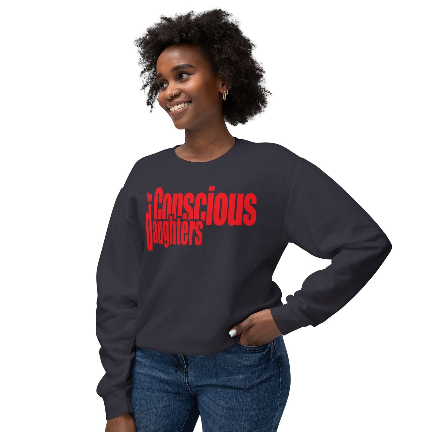 Conscious Daughters Unisex Crewneck Sweatshirt - Casual Comfy Style for Everyday, Perfect for Gifting, Streetwear, and Summer Nights