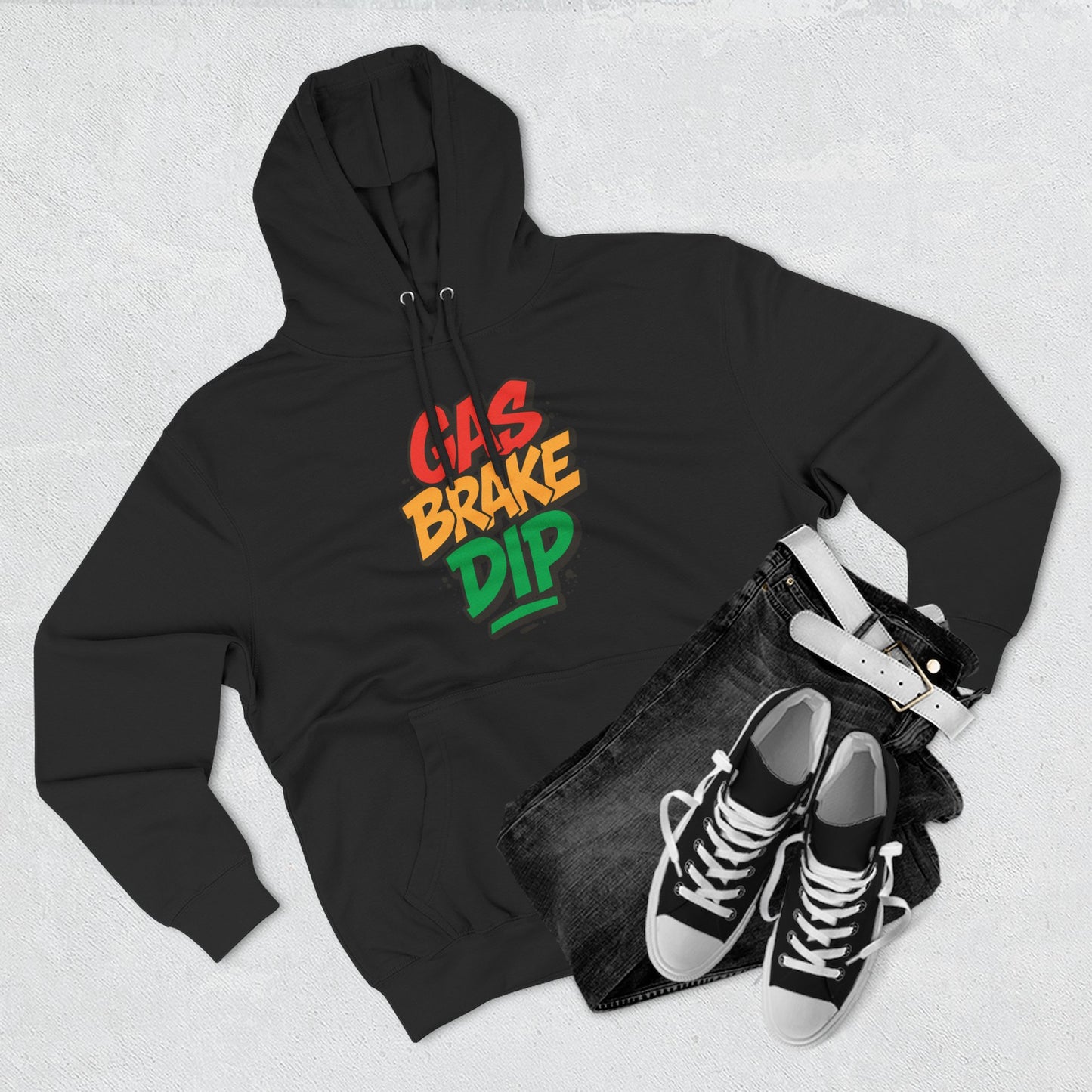 Gas Brake Dip Hoodie, Fleece Hoodie, Casual Wear