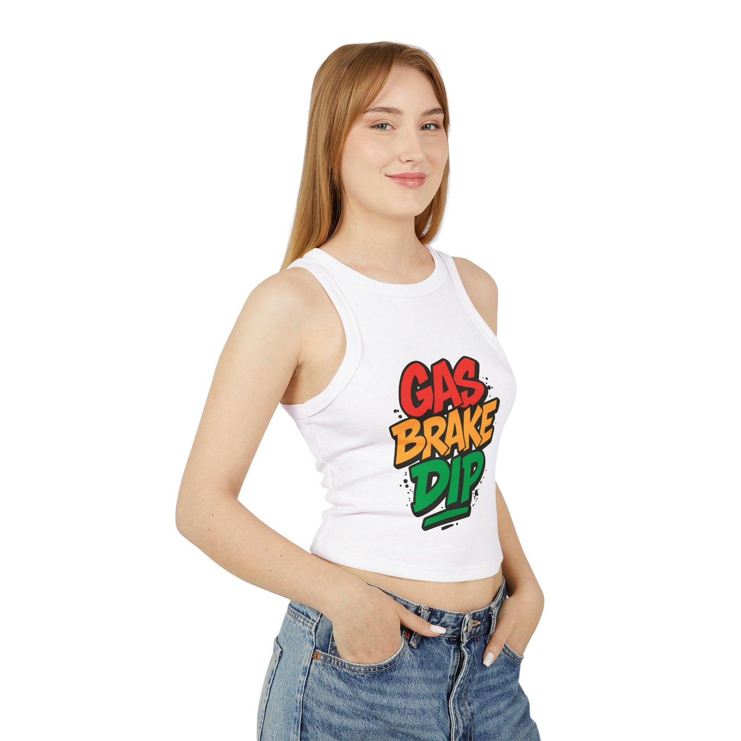 Gas Brake Dip - Tank Top, Women's Summer Top, Casual Wear
