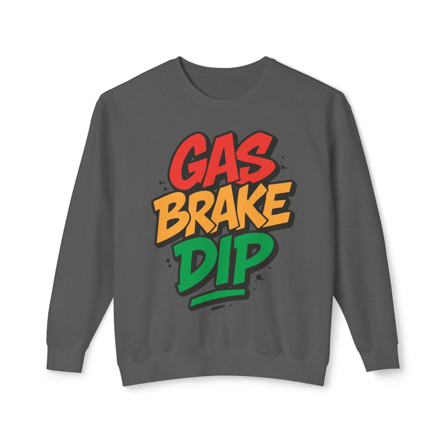 Colorful Gas Brake Dip Sweatshirt, Unisex Crewneck, Casual Streetwear