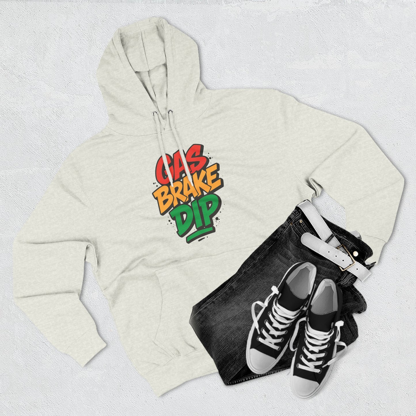 Gas Brake Dip Hoodie, Fleece Hoodie, Casual Wear