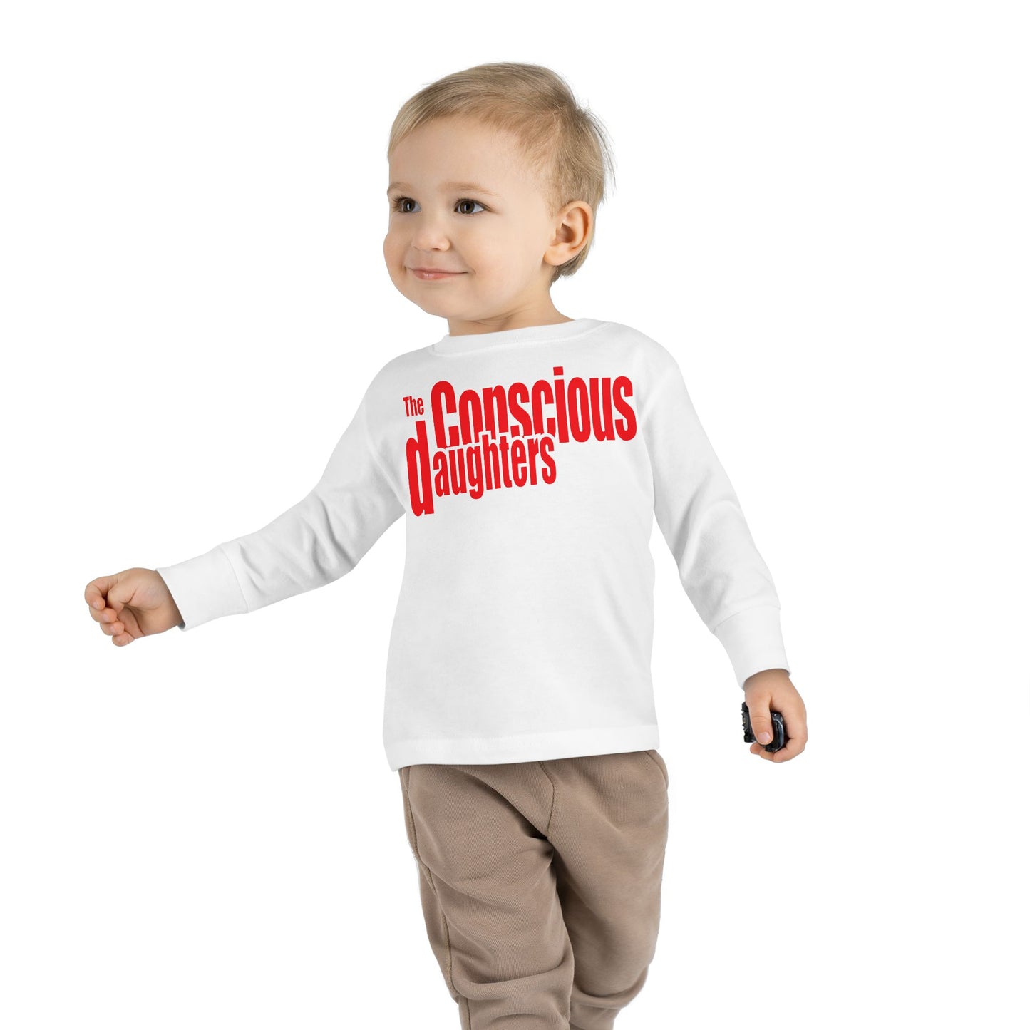 Conscious Daughters Toddler Long Sleeve Tee, Gift for Young Music Lovers, Baby Shower Gift