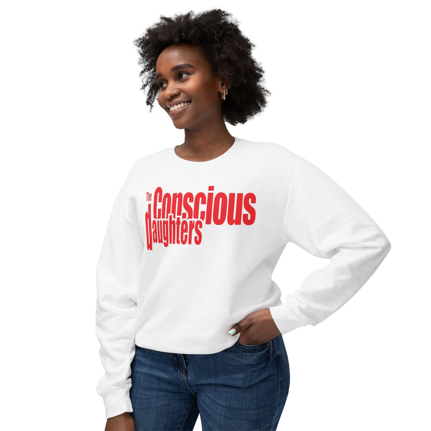 Conscious Daughters Unisex Crewneck Sweatshirt - Casual Comfy Style for Everyday, Perfect for Gifting, Streetwear, and Summer Nights