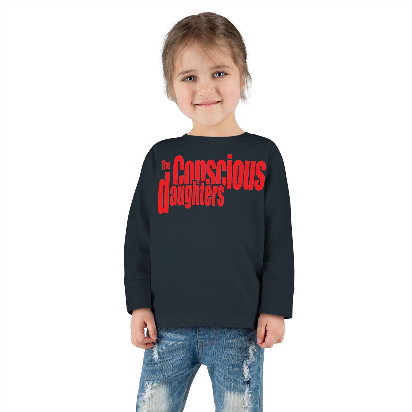 Conscious Daughters Toddler Long Sleeve Tee, Gift for Young Music Lovers, Baby Shower Gift