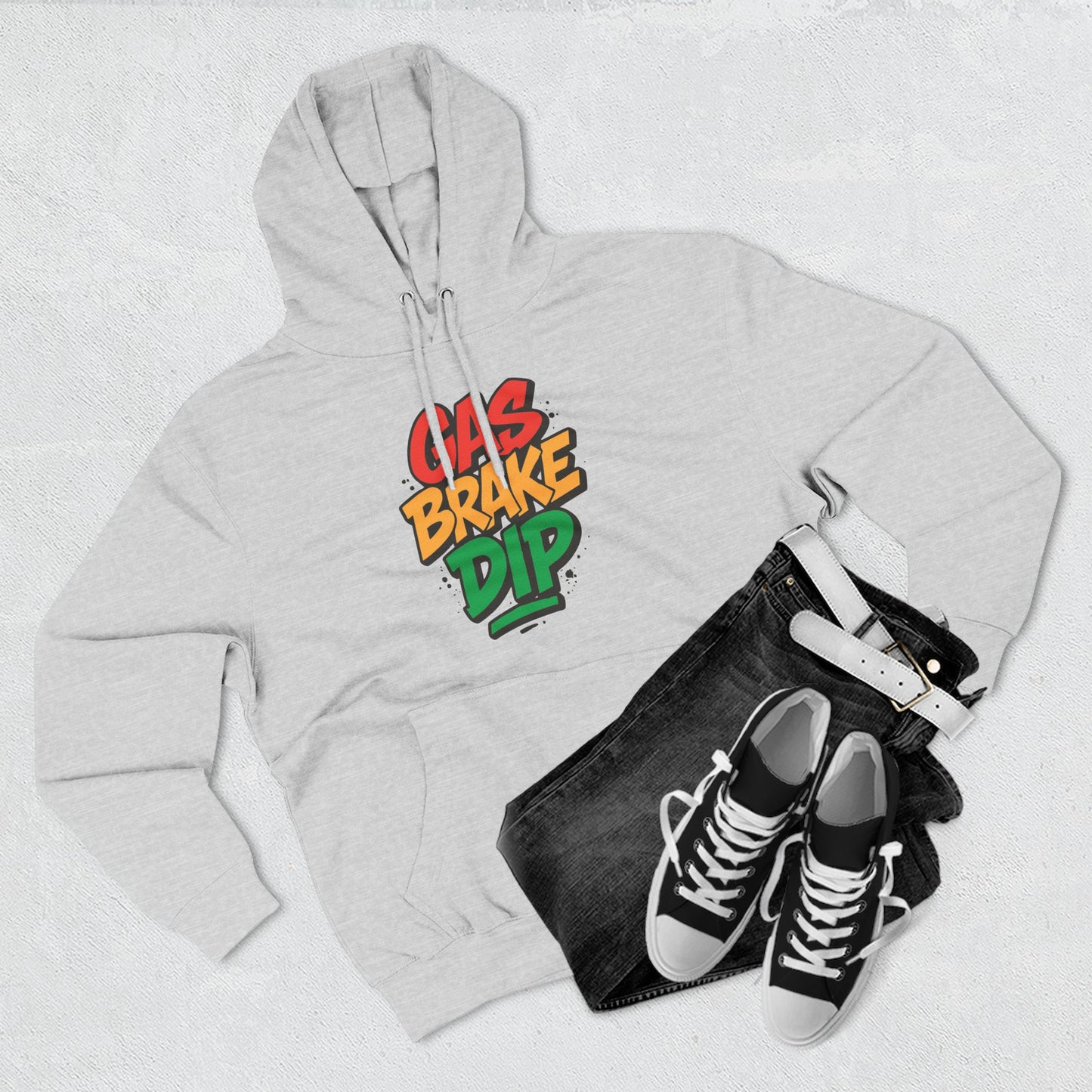 Gas Brake Dip Hoodie, Fleece Hoodie, Casual Wear