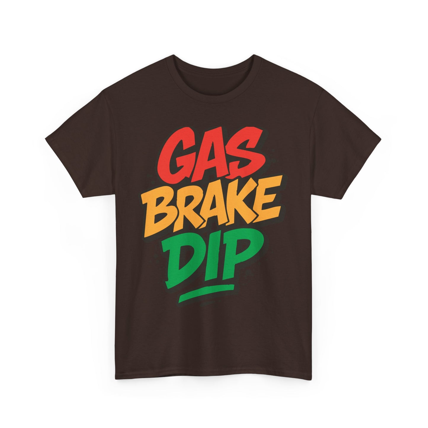 Gas Brake Dip Tee | Unisex Heavy Cotton Tee, Casual Streetwear