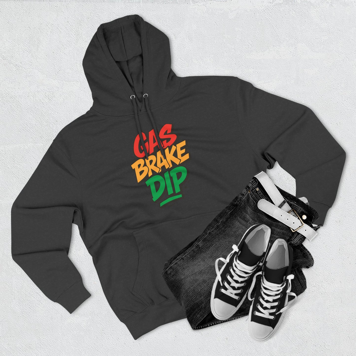 Gas Brake Dip Hoodie, Fleece Hoodie, Casual Wear