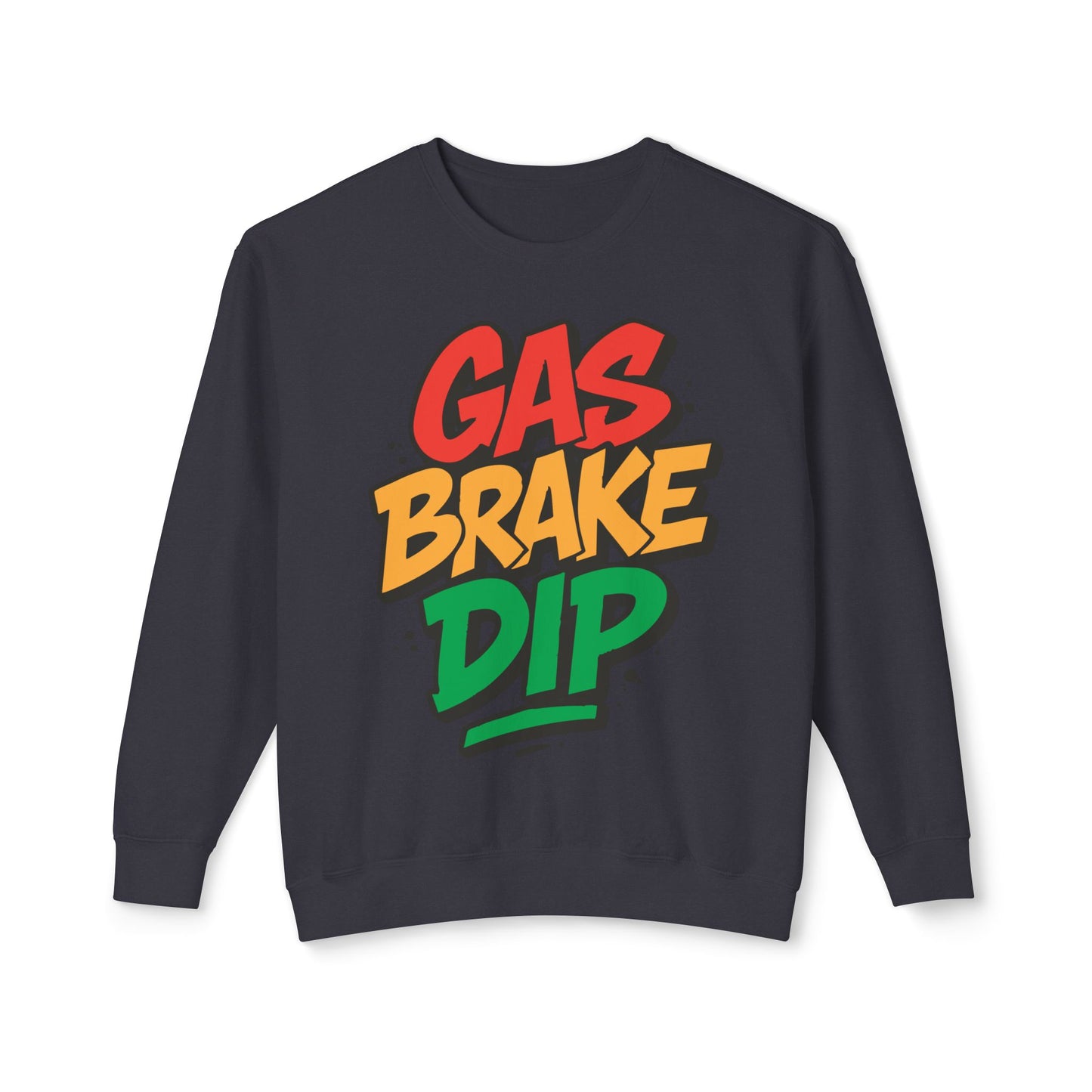 Colorful Gas Brake Dip Sweatshirt, Unisex Crewneck, Casual Streetwear