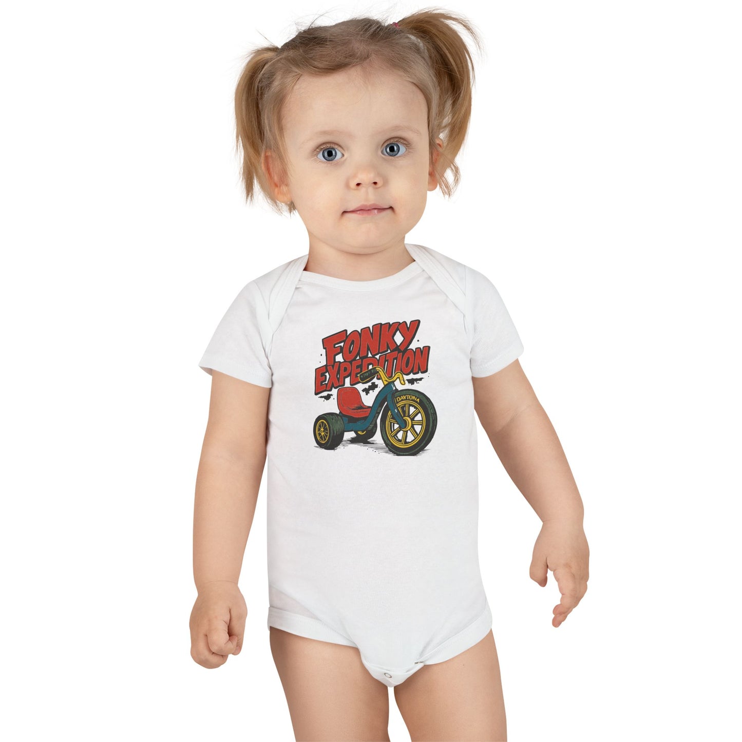 Fonky Expedition Baby Onesie, Cute Infant Bodysuit, Baby Shower Essentials, Trendy Baby Apparel