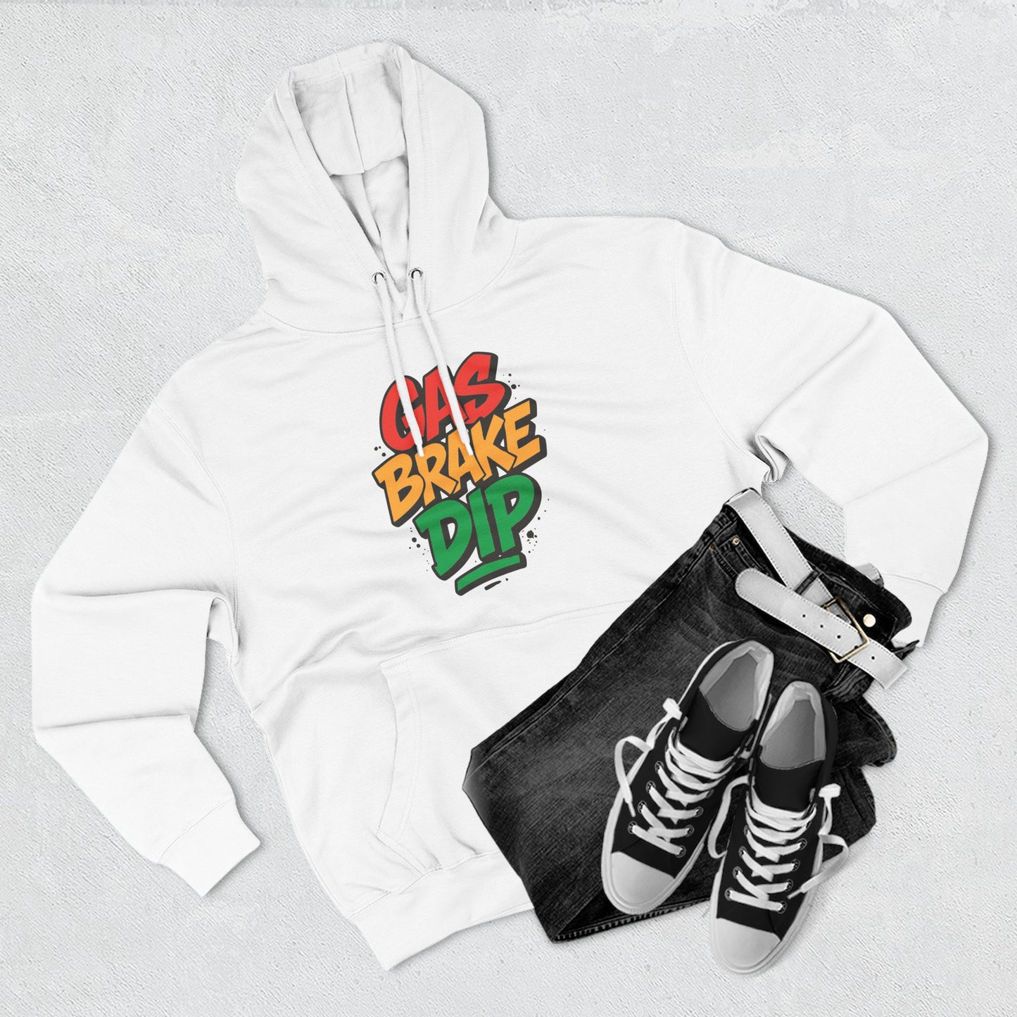 Gas Brake Dip Hoodie, Fleece Hoodie, Casual Wear