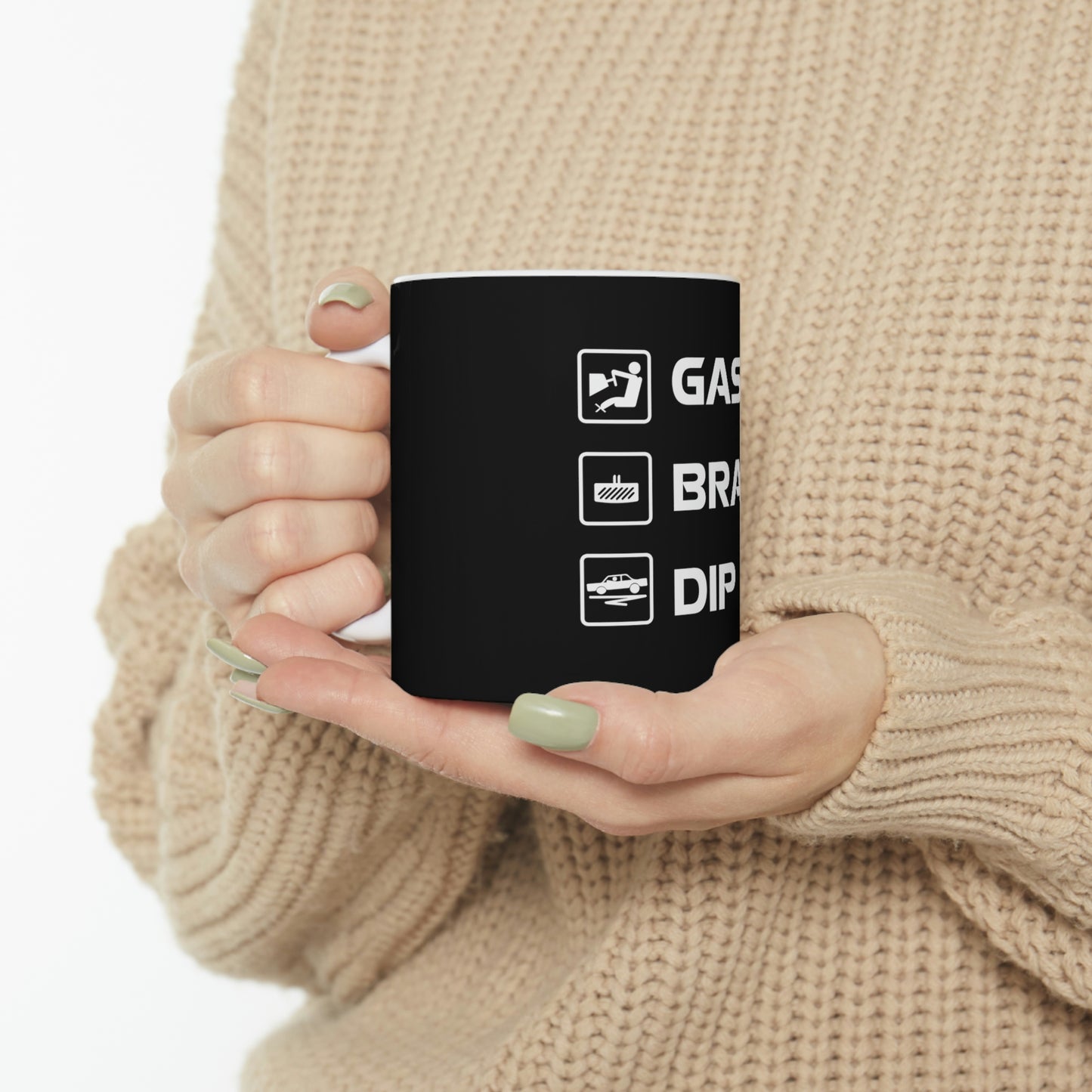 Gas Brake Dip Beverage Mug, 11oz