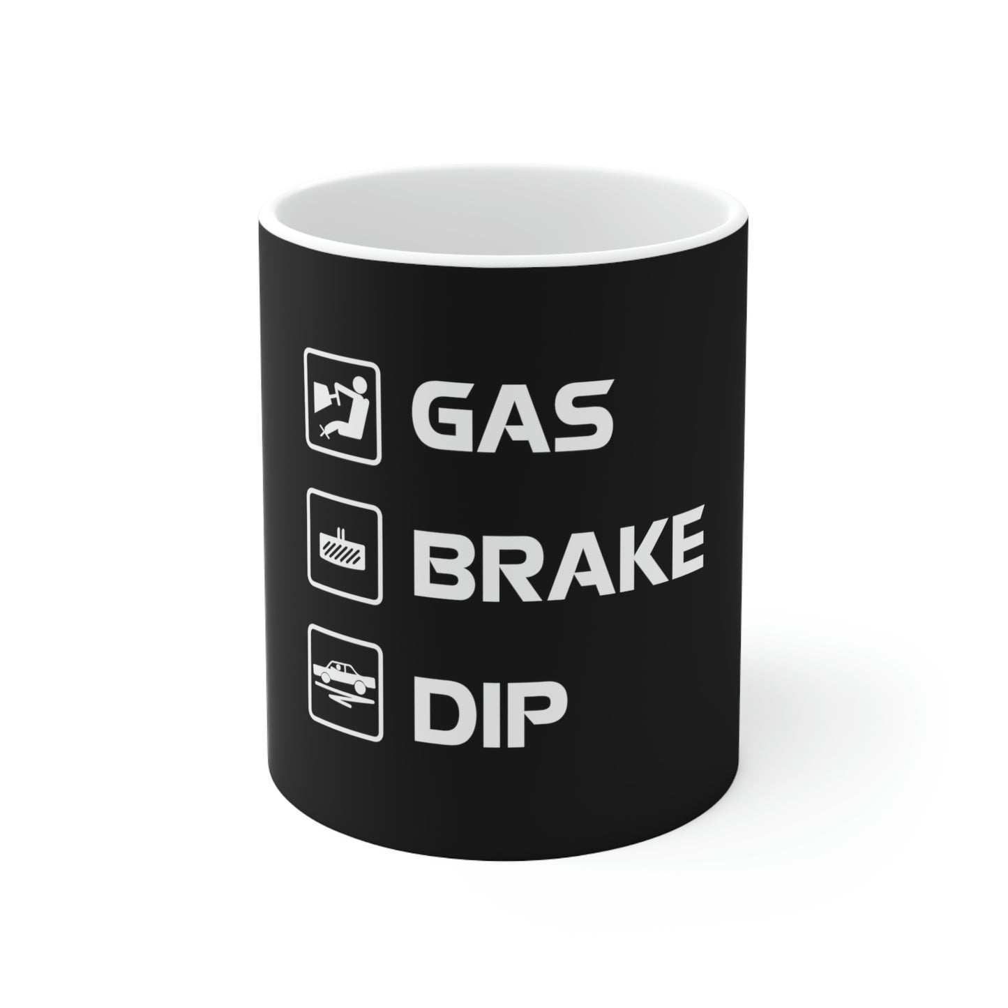 Gas Brake Dip Beverage Mug, 11oz